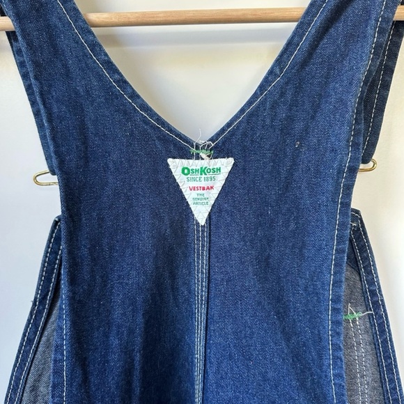OshKosh B'Gosh Adult Vintage Denim Jean Overalls, size 34 - Picture 5 of 10